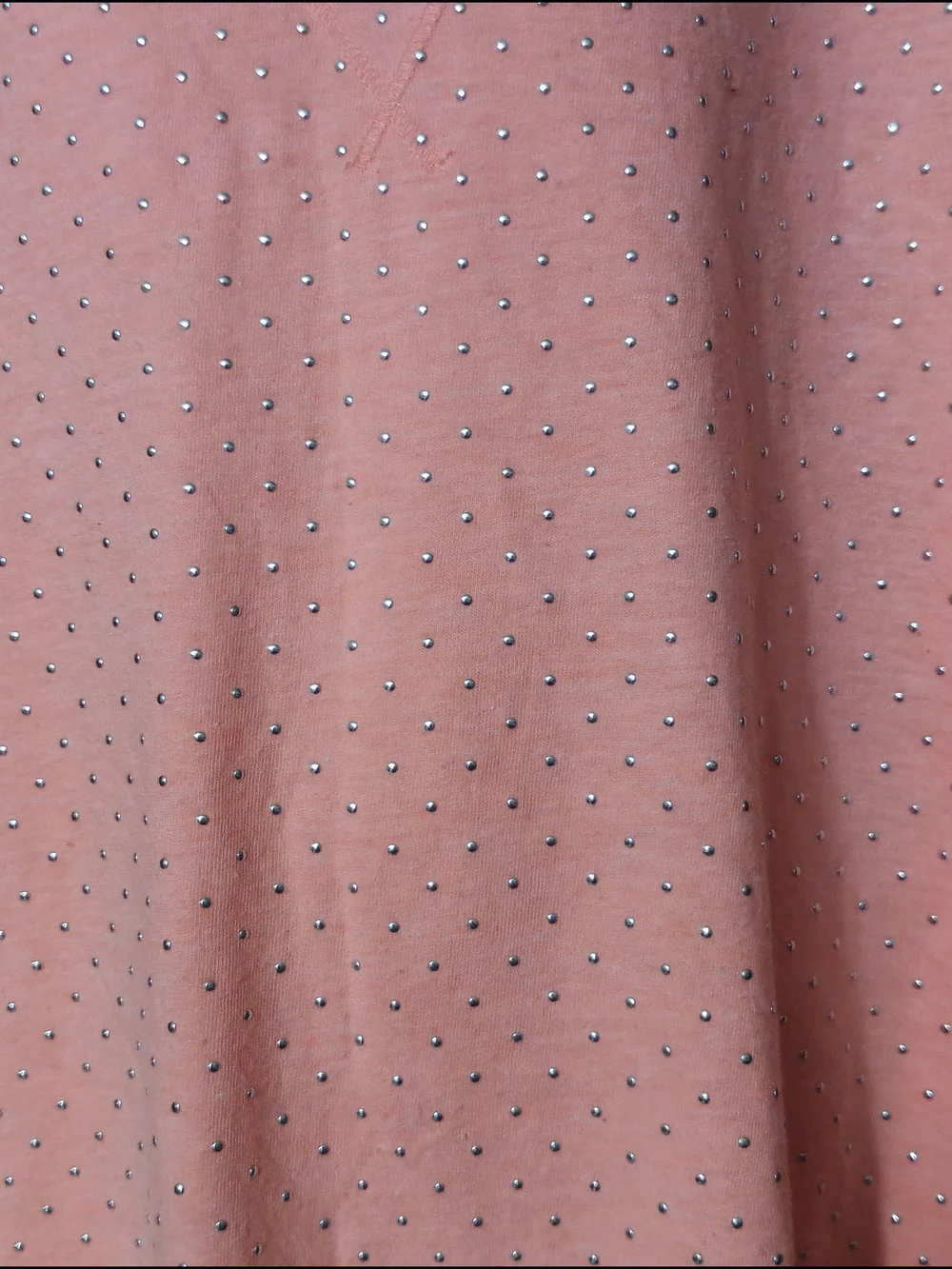 #244 Old Navy Peach Rhinestone Scoop Neck Tunic
